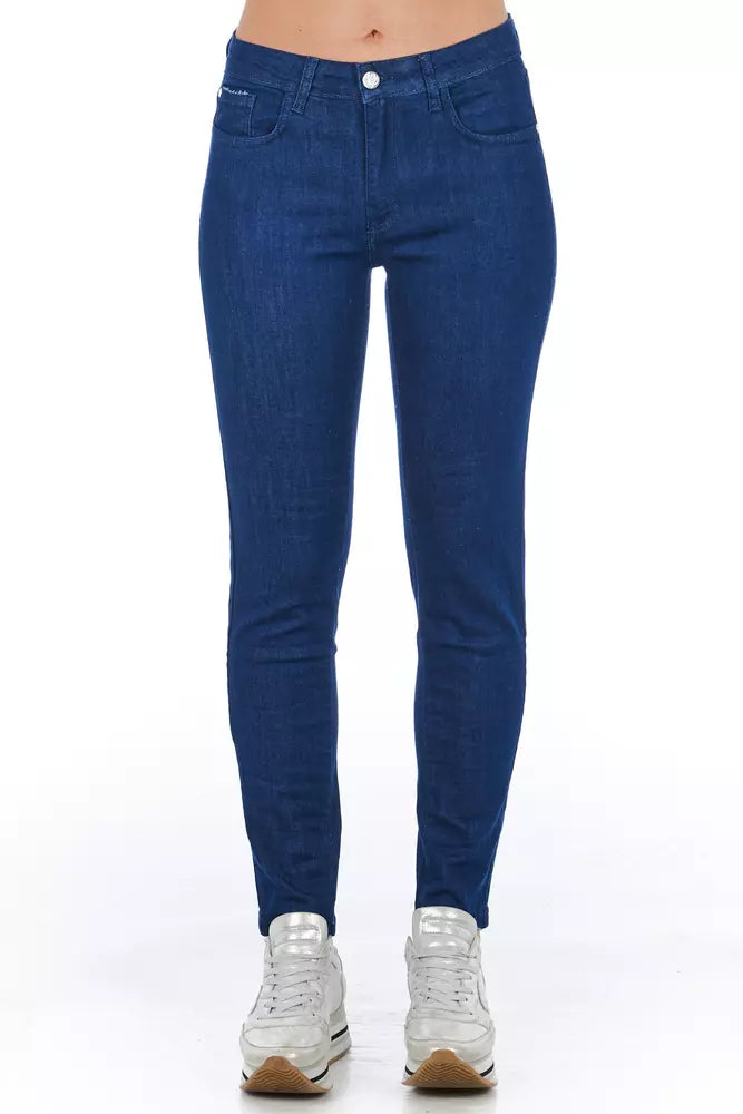 Blue Cotton Women Jeans