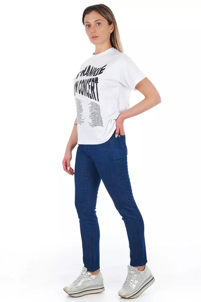 Blue Cotton Women Jeans