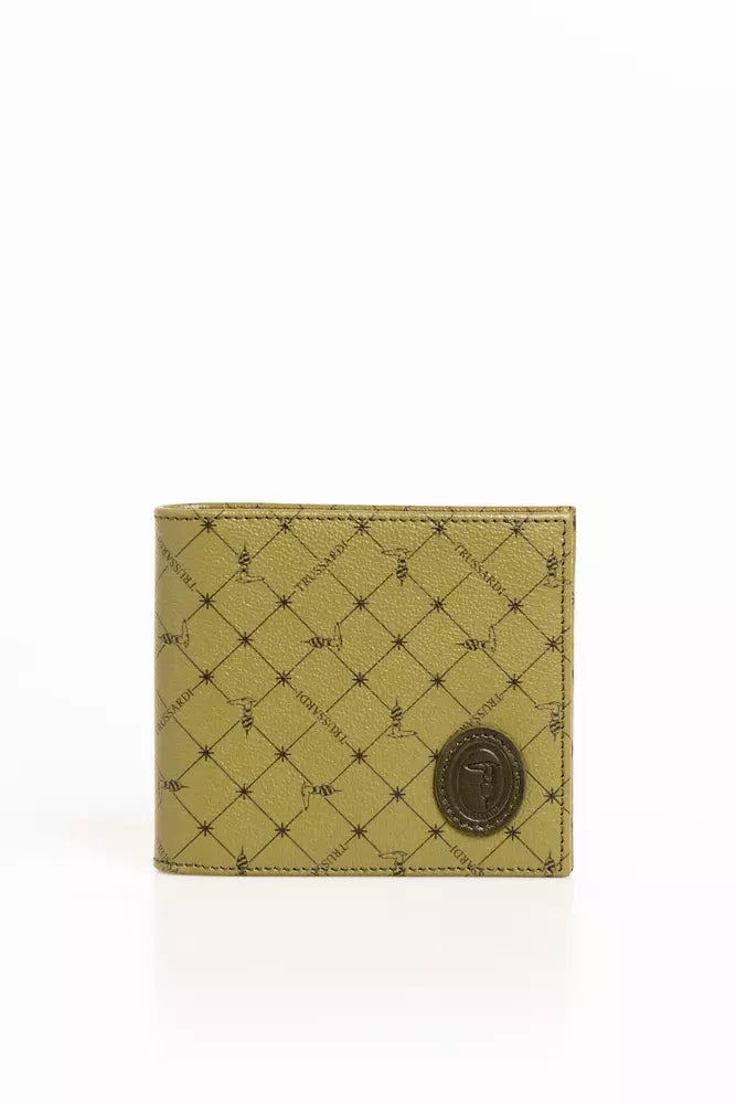 Cartera de piel verde para hombre