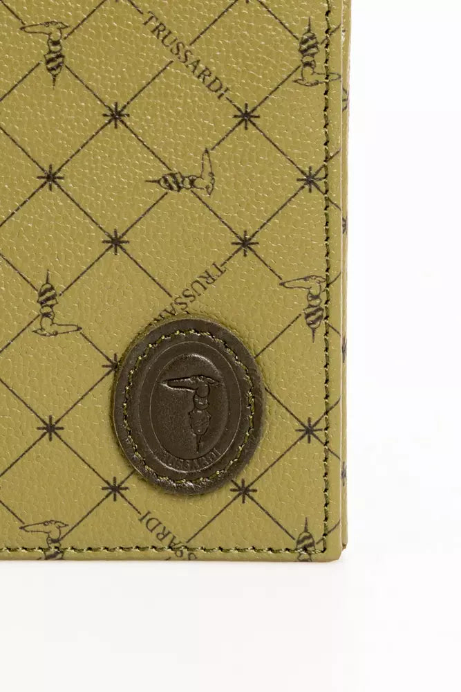 Cartera de piel verde para hombre