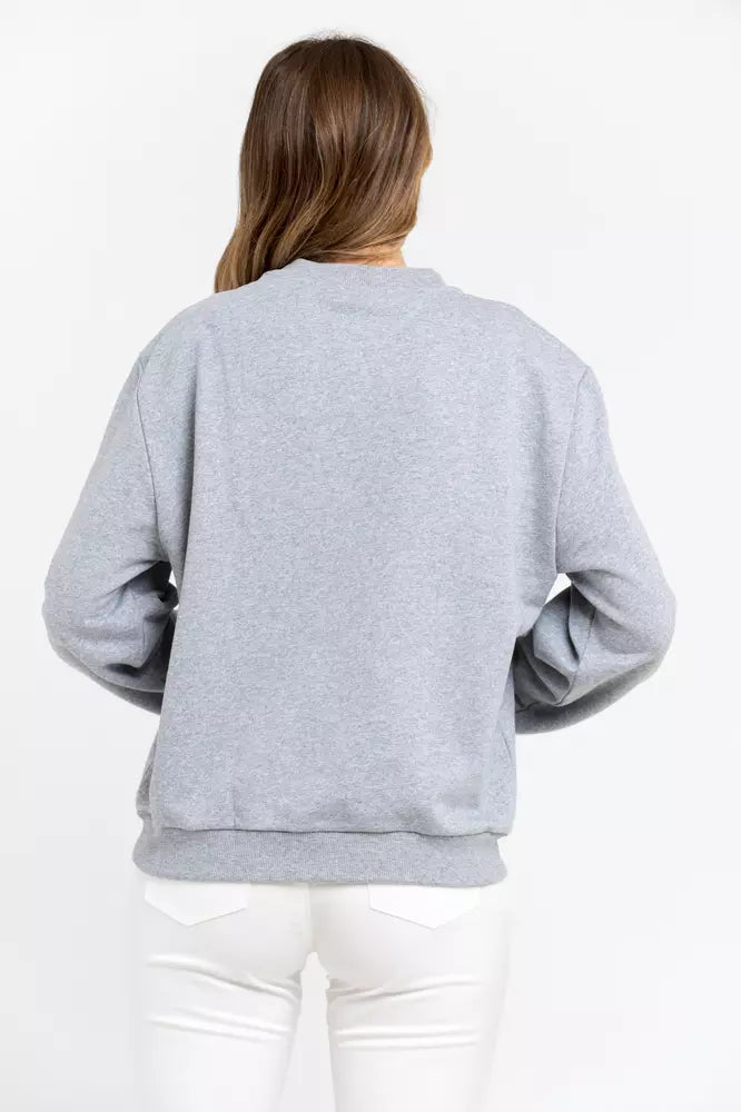 Gray Cotton Women Sweater