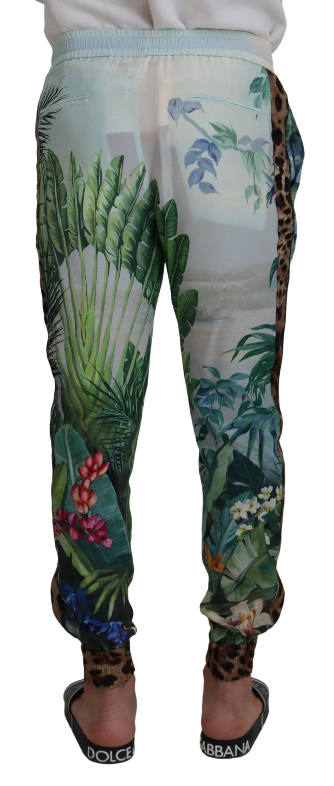 Multicolor Silk Statement Pants