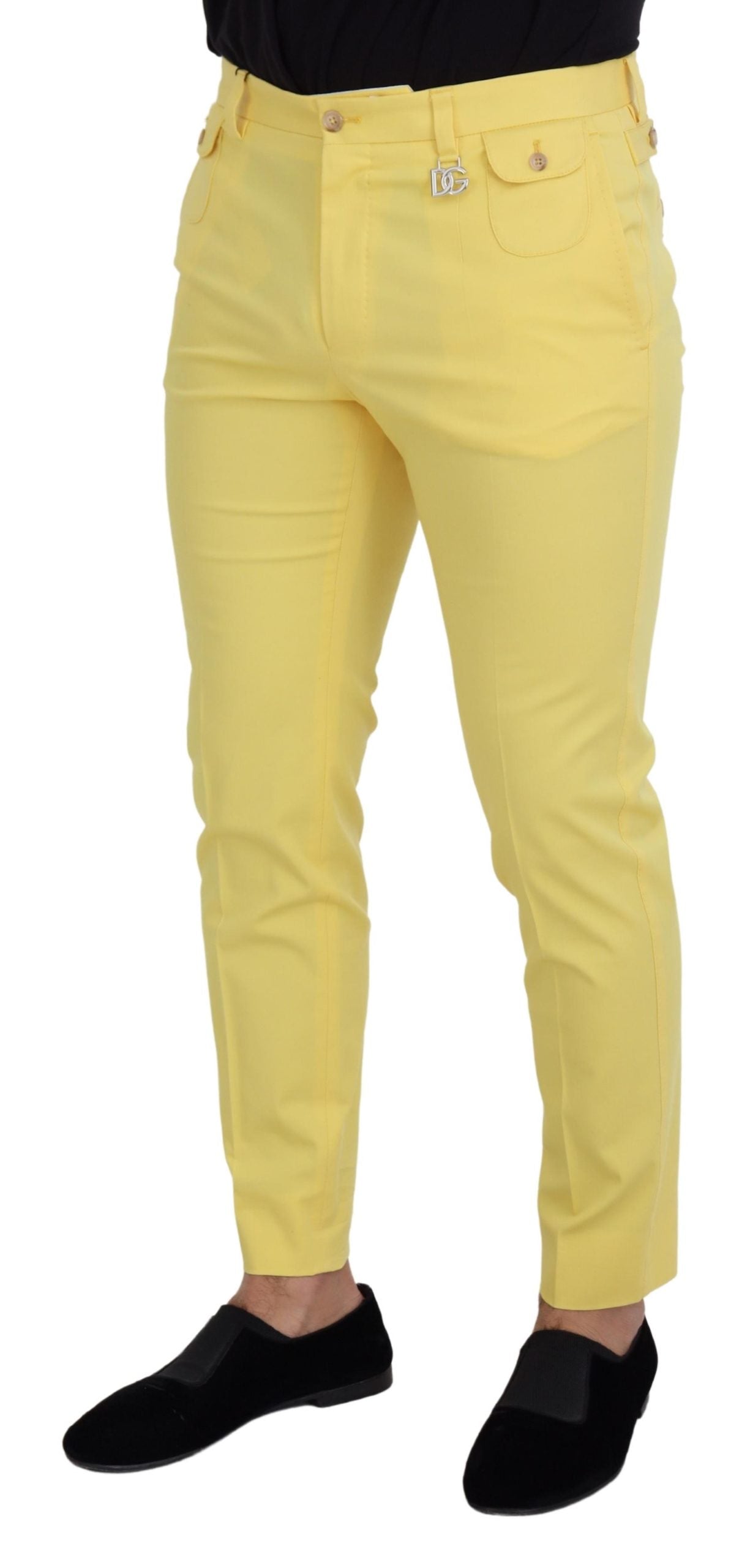 Sun-Kissed Yellow Cotton Trousers