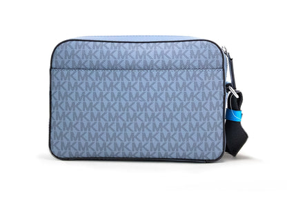 Bolso bandolera utilitario de PVC con múltiples firmas Cooper Small Denim