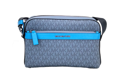 Bolso bandolera utilitario de PVC con múltiples firmas Cooper Small Denim