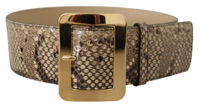 Elegant Leather Belt with Engraved Buckle