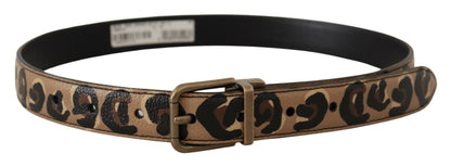 Chic Engraved Logo Leather Belt