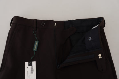 Pantalones marrones italianos elegantes para hombre