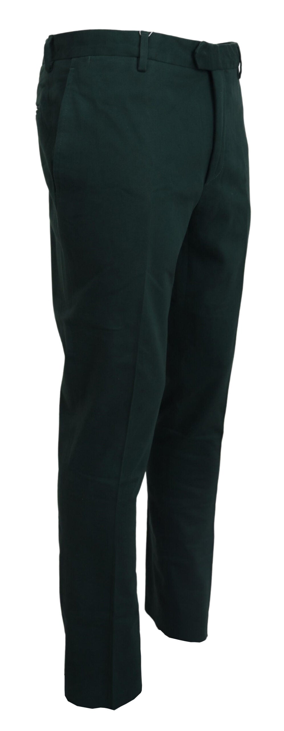 Pantalones chinos elegantes de color verde oscuro