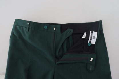 Pantalones chinos elegantes de color verde oscuro