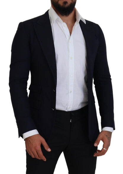 Elegante blazer negro de un solo pecho