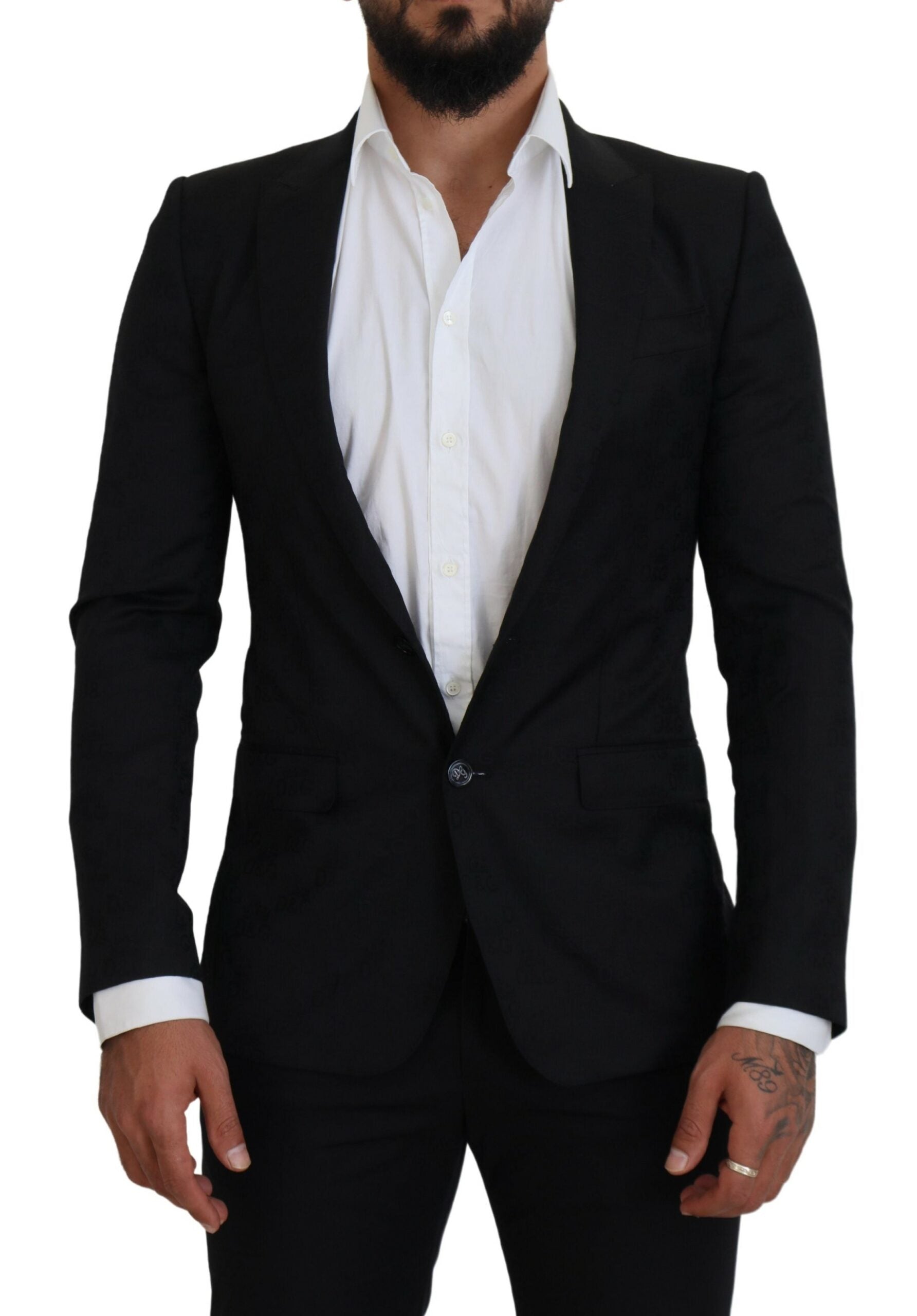 Elegante blazer formal negro estilo martini