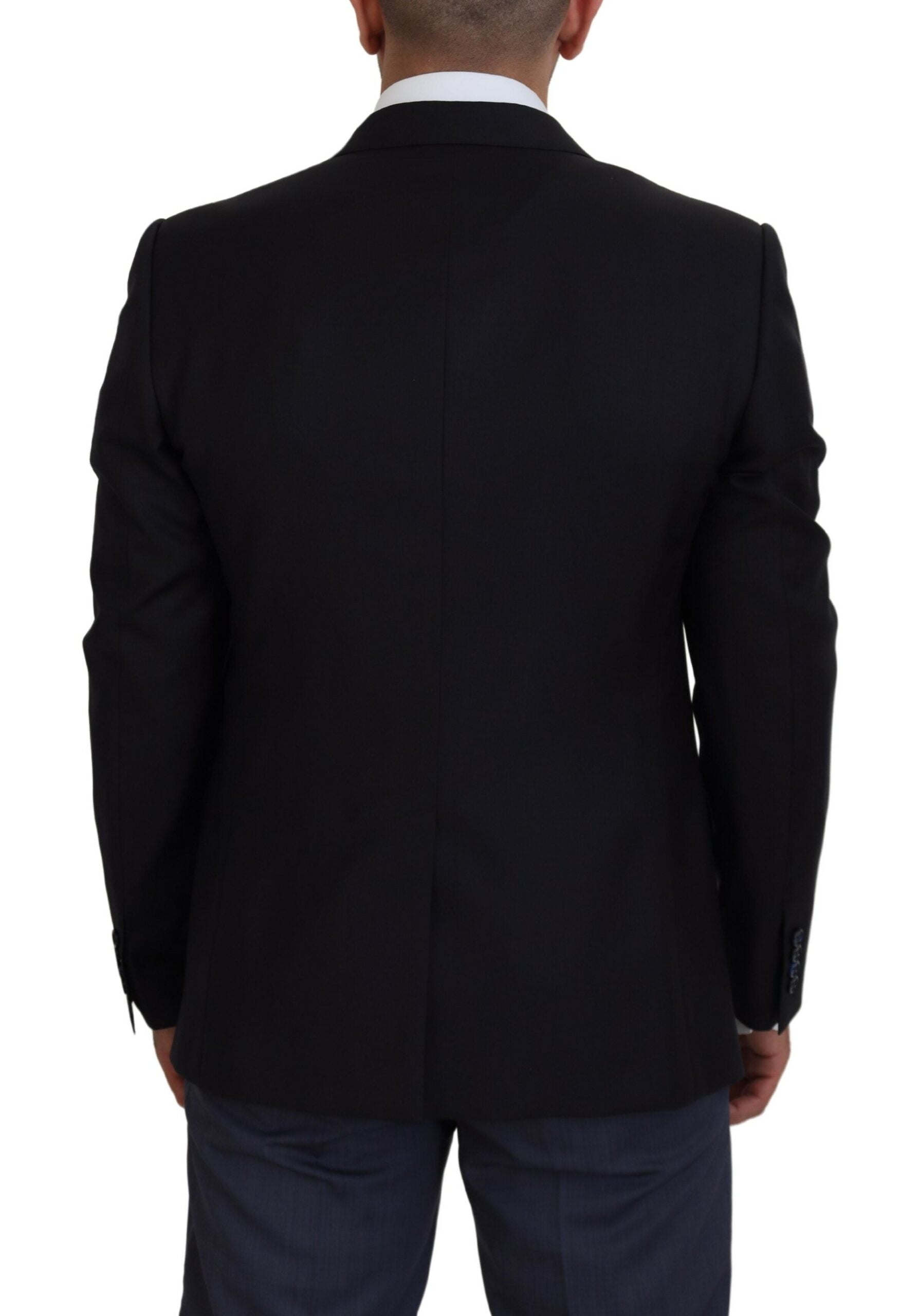 Elegante blazer azul oscuro tipo martini