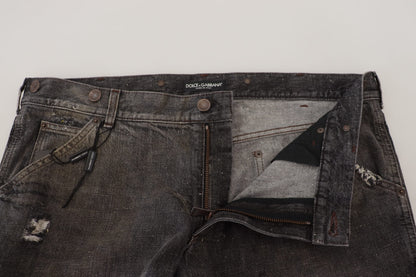 Exquisite Gray Denim Pants for the Modern Gentleman