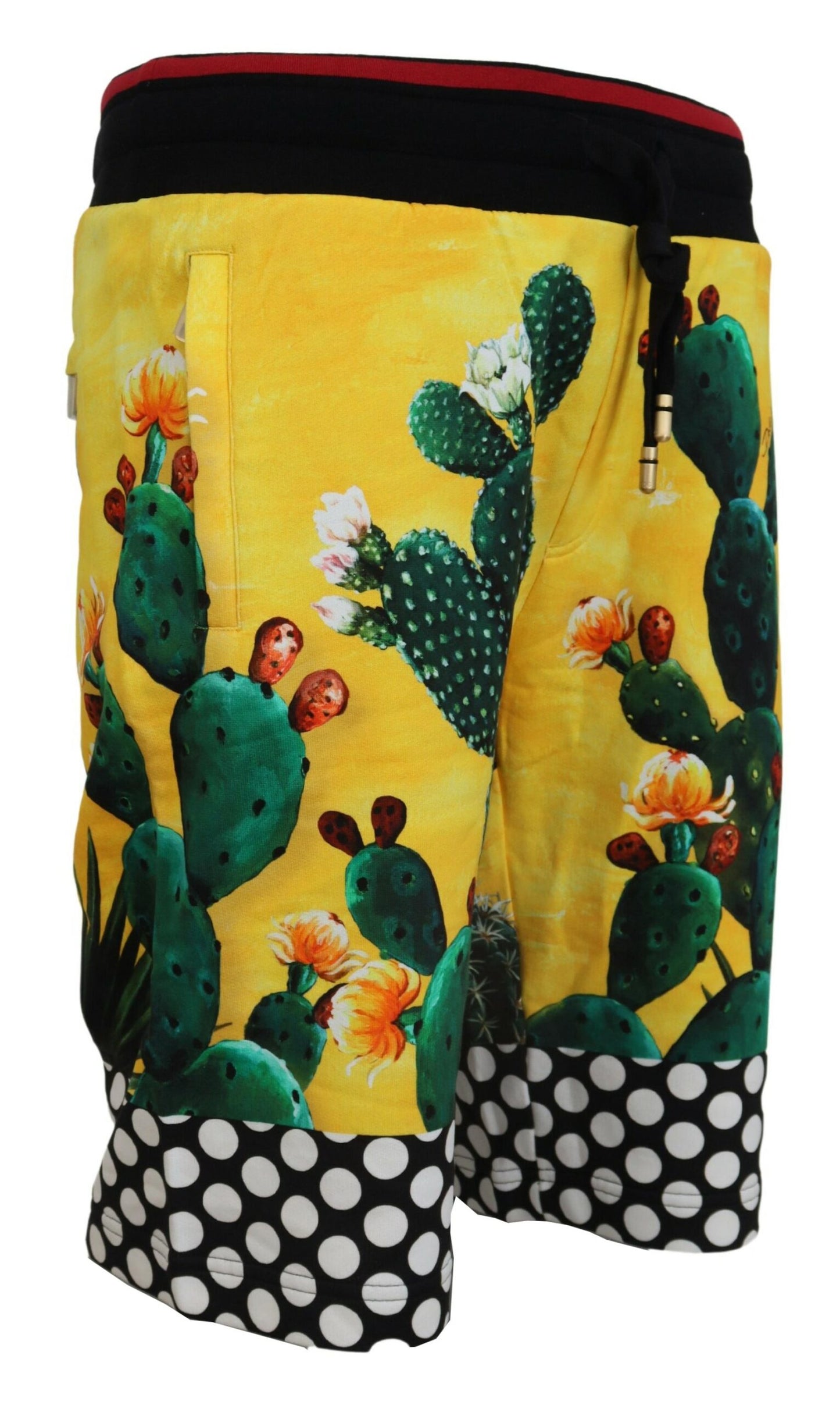 Pantalones cortos deportivos con estampado de cactus multicolor