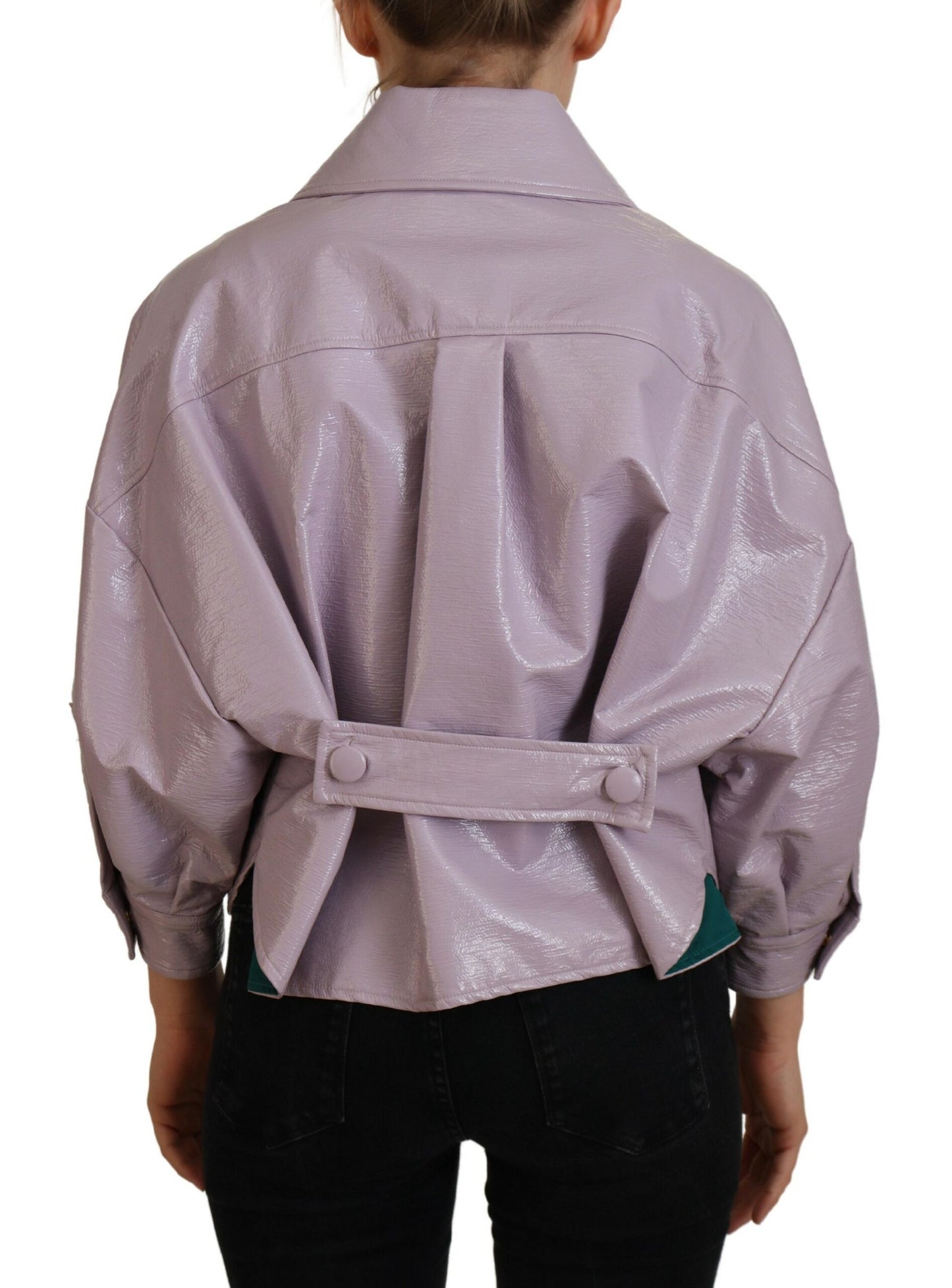 Chic Purple Cropped Jacket - A Style Statement