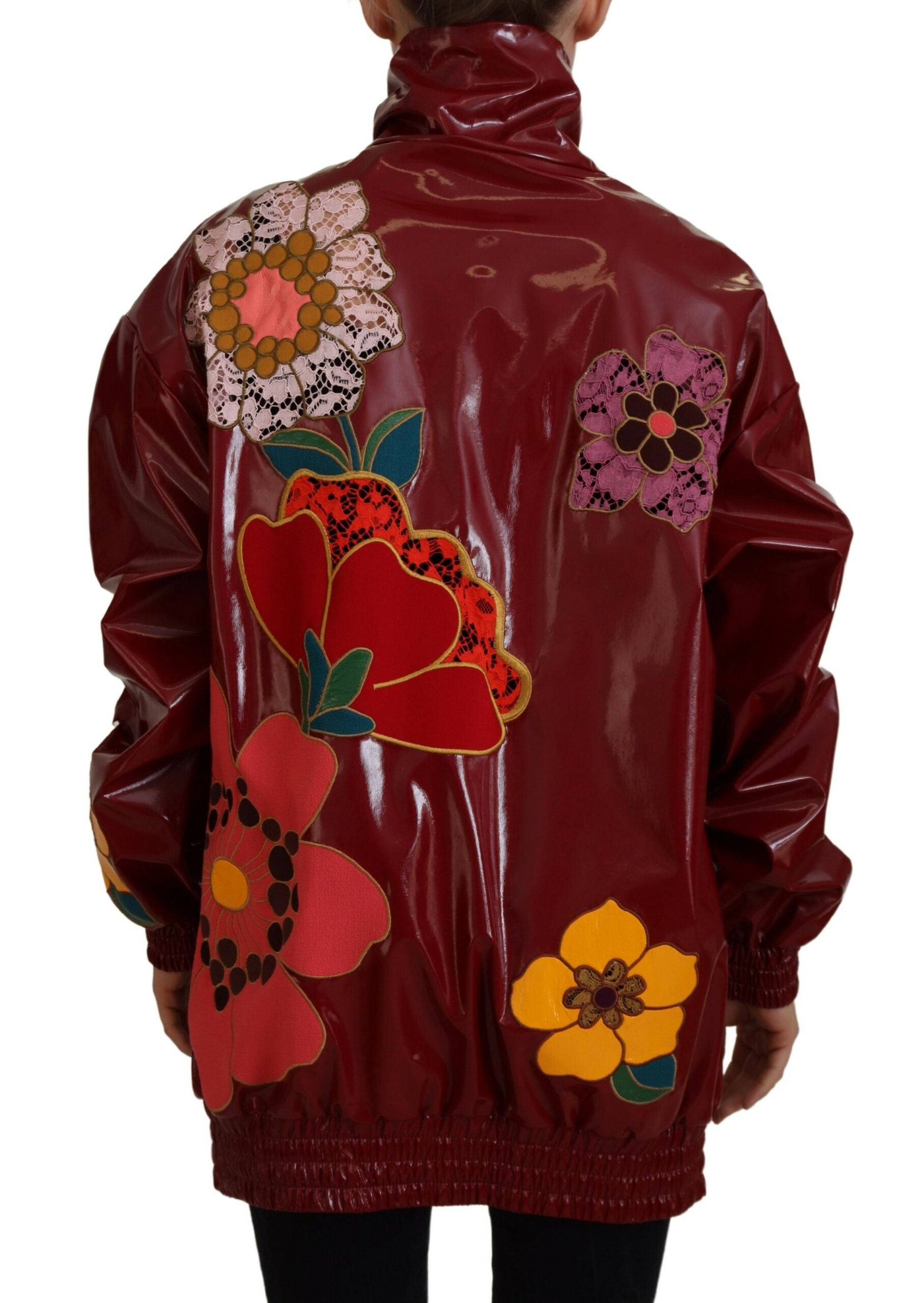 Maroon Floral Luxe Jacket