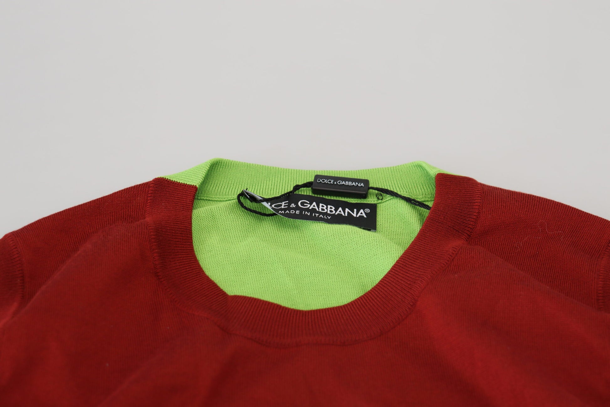 Elegant Silk Casual Top Red Green