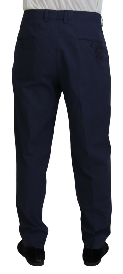 Pantalones de vestir chinos elegantes de color azul oscuro