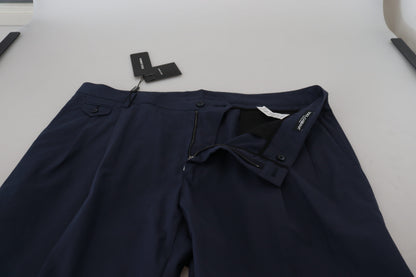 Pantalones de vestir chinos elegantes de color azul oscuro