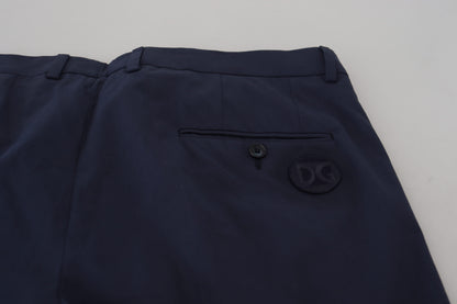 Pantalones de vestir chinos elegantes de color azul oscuro