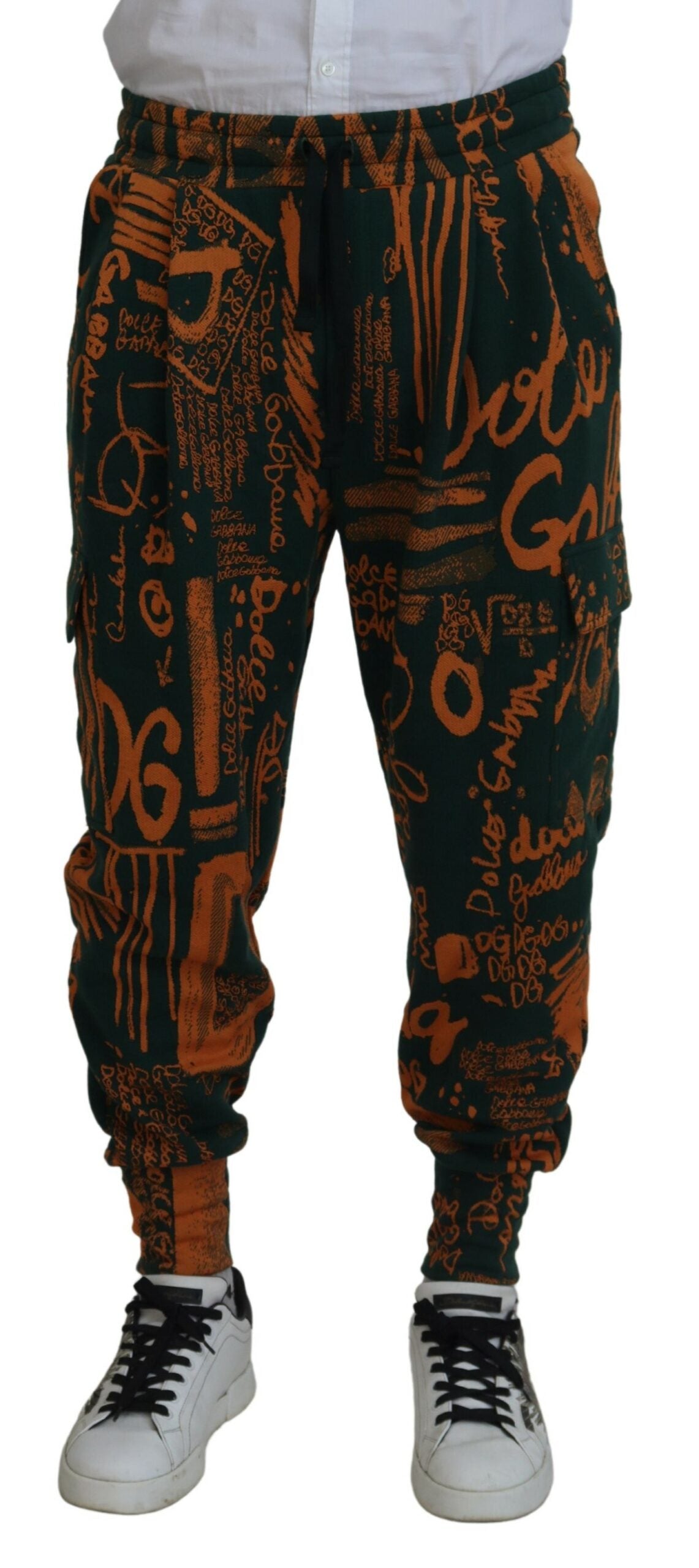 Pantalones cargo jogger de mezcla de seda multicolor