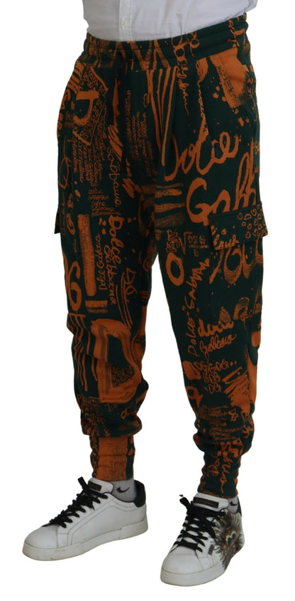 Pantalones cargo jogger de mezcla de seda multicolor