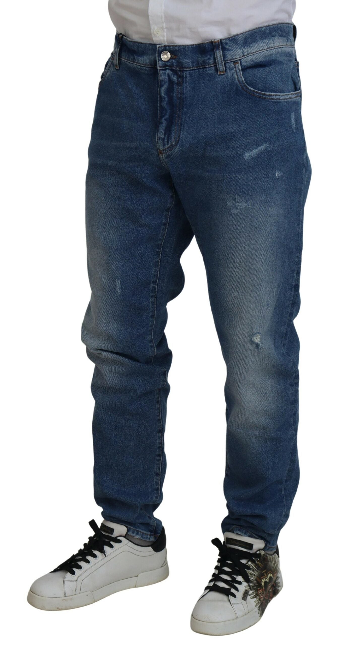 Exquisitos jeans ajustados italianos