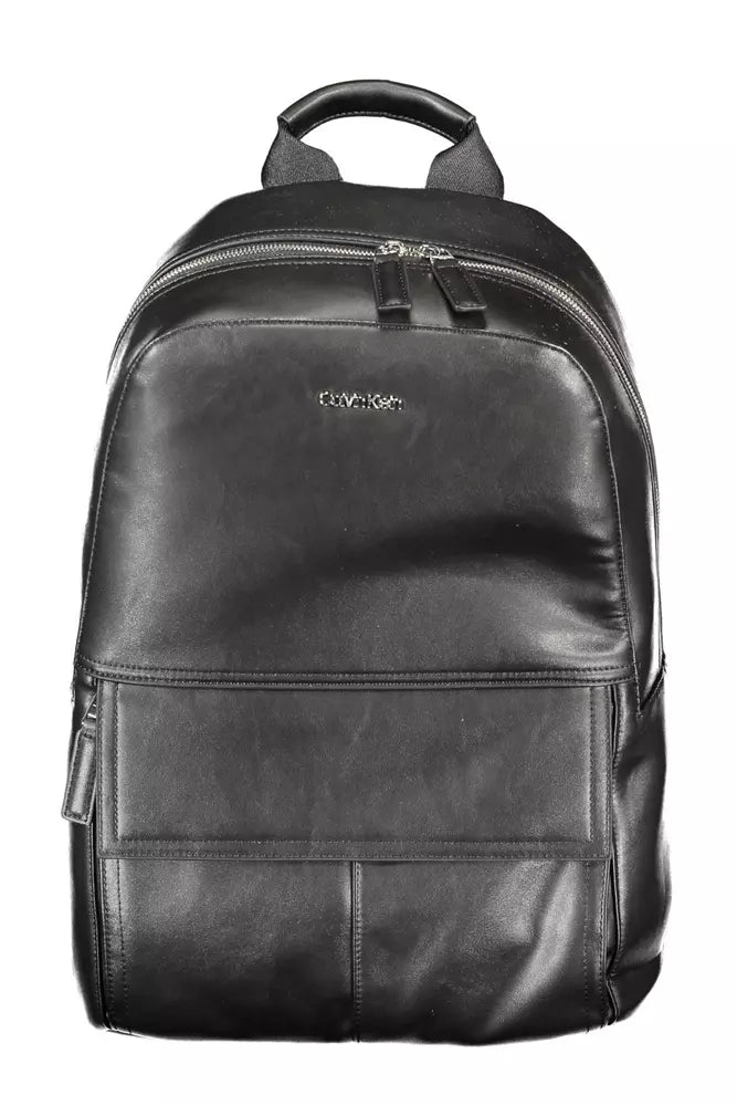 Mochila de poliéster negra para hombre