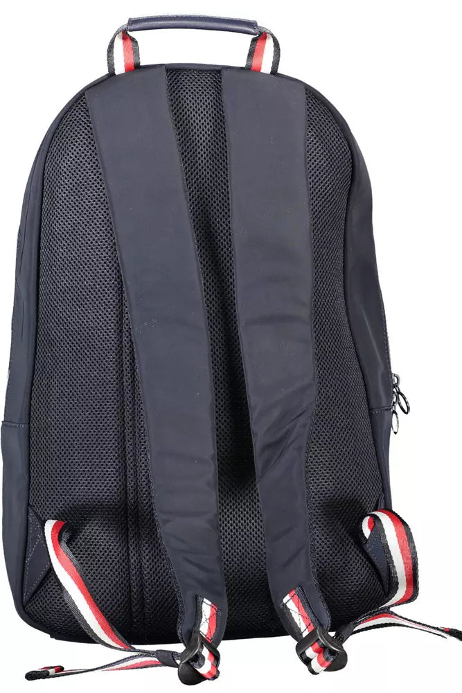 Blue Polyester Men Backpack