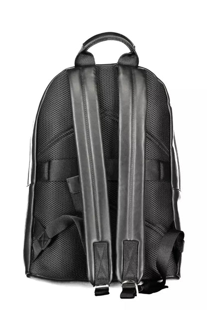 Mochila de poliéster negra para hombre