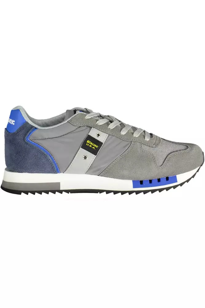 Zapatillas de piel gris para hombre