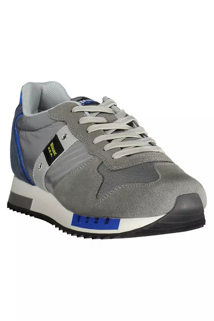 Zapatillas de piel gris para hombre