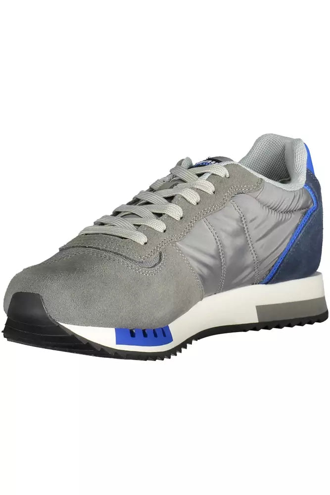 Zapatillas de piel gris para hombre