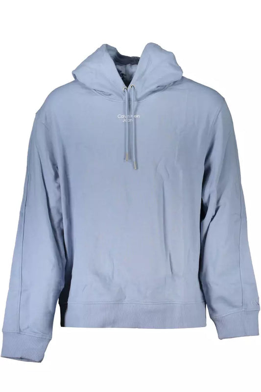 Light Blue Cotton Men Sweater