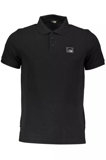 Polo negro de algodón para hombre