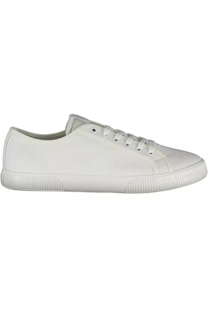 White Cotton Men Sneaker