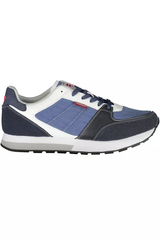 Zapatillas de piel ecológica azul para hombre