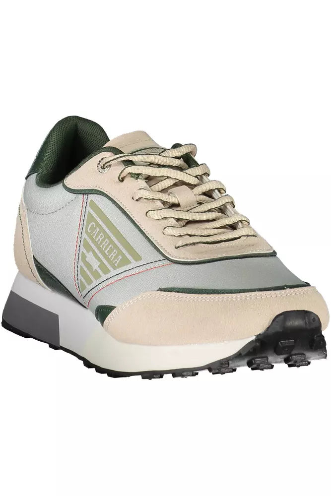 Zapatillas de hombre de piel ecológica color beige