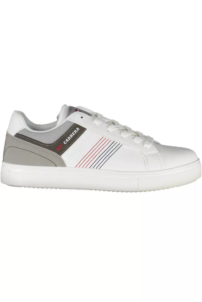 Zapatillas de piel ecológica color blanco para hombre