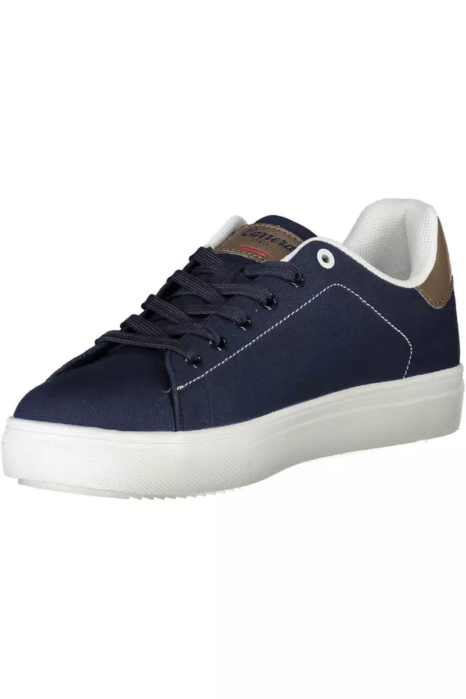 Zapatillas de piel ecológica azul para hombre