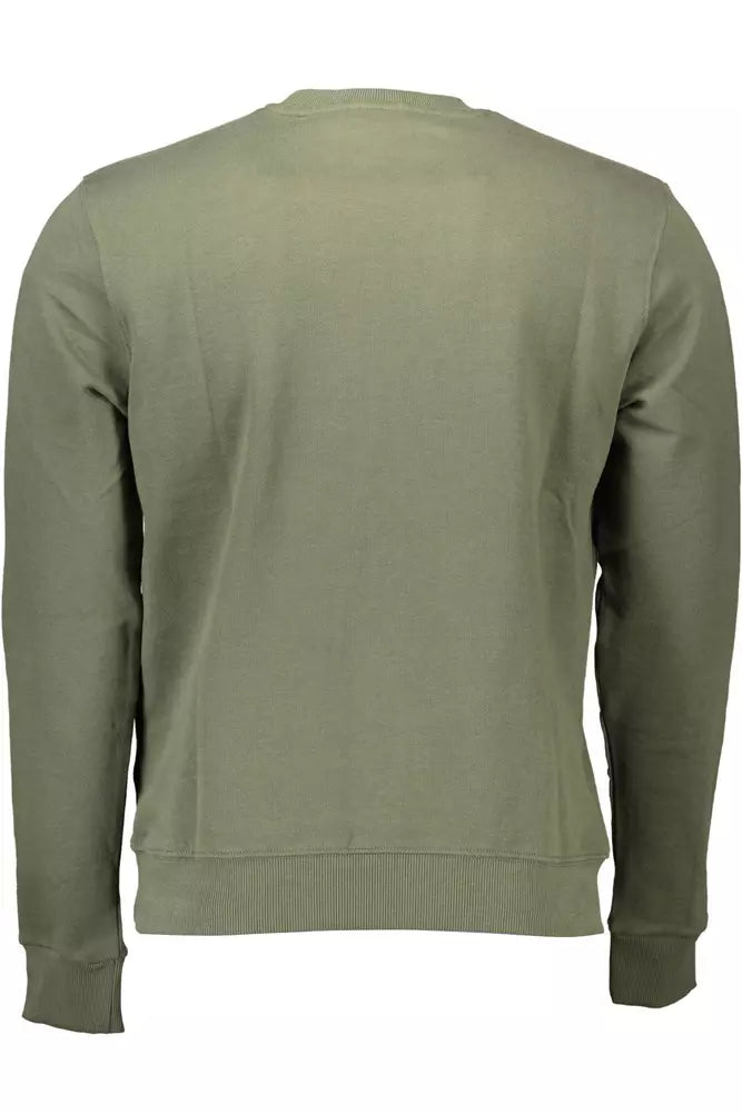 Green Cotton Men Sweater