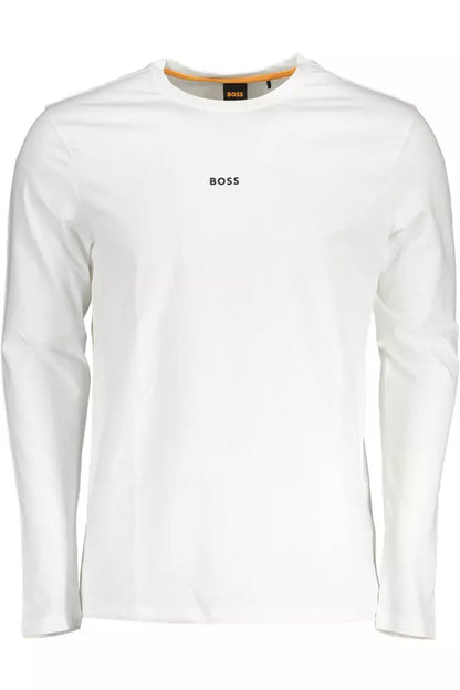 Camiseta blanca de algodón para hombre