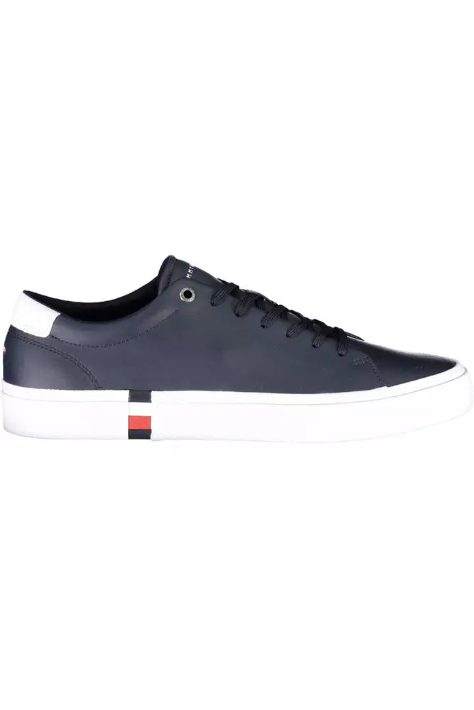 Blue Leather Men Sneaker