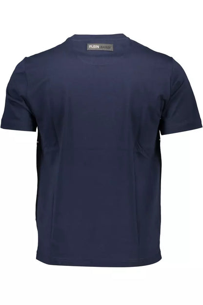 Camiseta de algodón azul para hombre