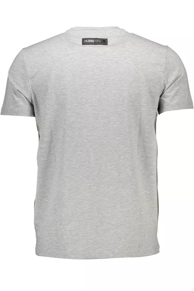 Gray Cotton Men T-Shirt