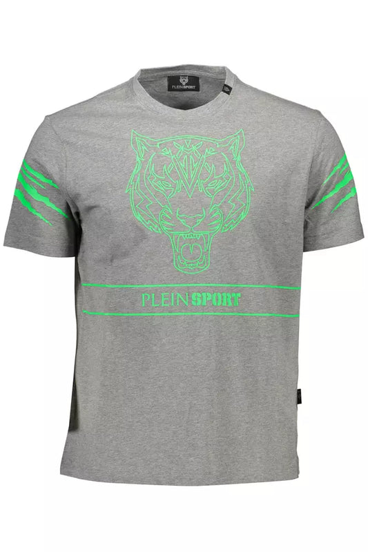 Camiseta de algodón gris para hombre