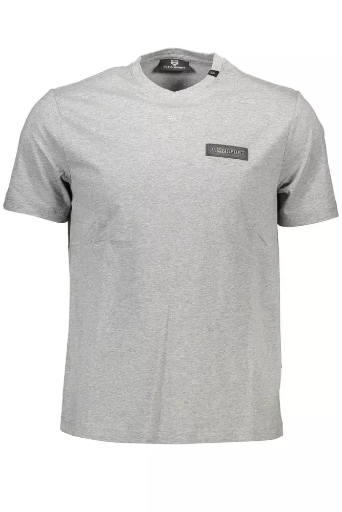 Camiseta de algodón gris para hombre