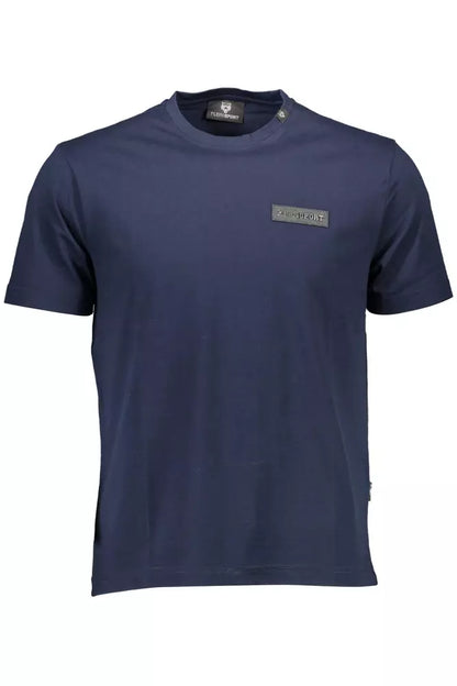 Camiseta de algodón azul para hombre