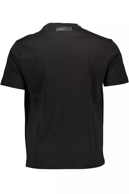 Camiseta negra de algodón para hombre